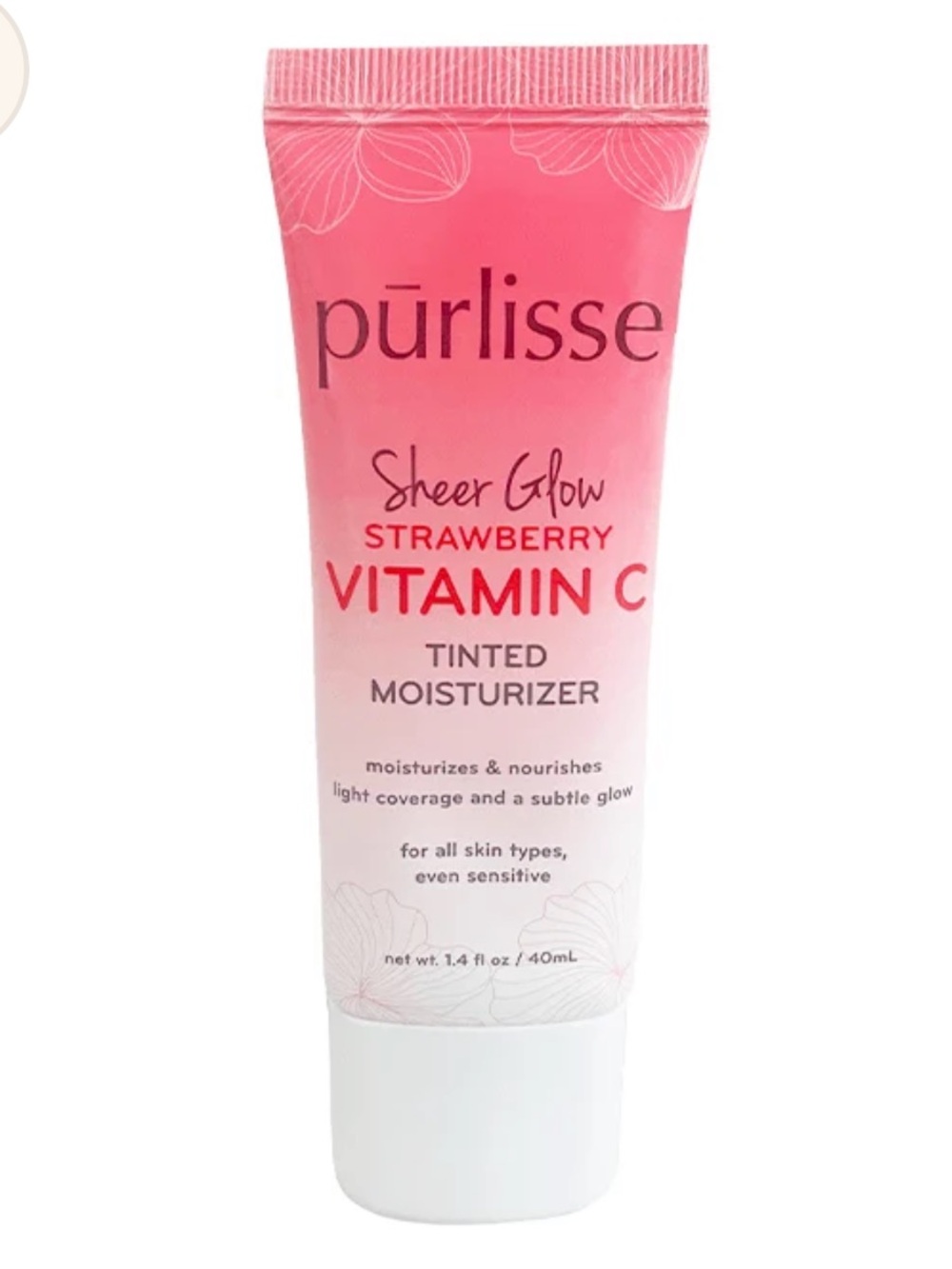 Purlisse Sheer Glow Strawberry Vitamin C Tinted Moisturizer in Fair 40ml NEW